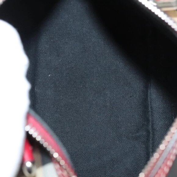 BURBERRY Nova Check Hand Bag PVC Beige Silver Auth 120678 - Picture 13 of 16